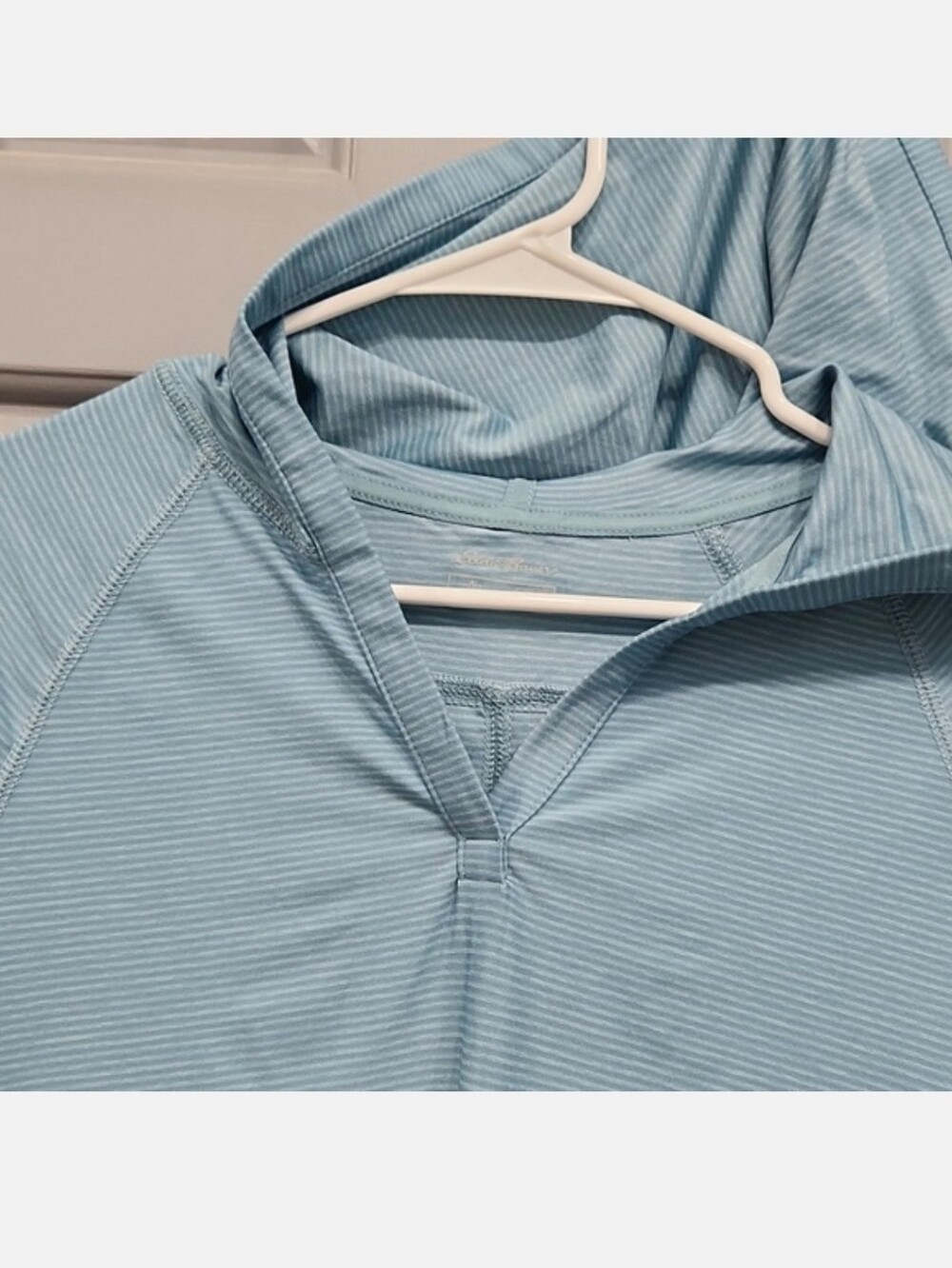 NWOT Eddie Bauer Infinity Long Sleeve Hoodie Blue Stripe XS